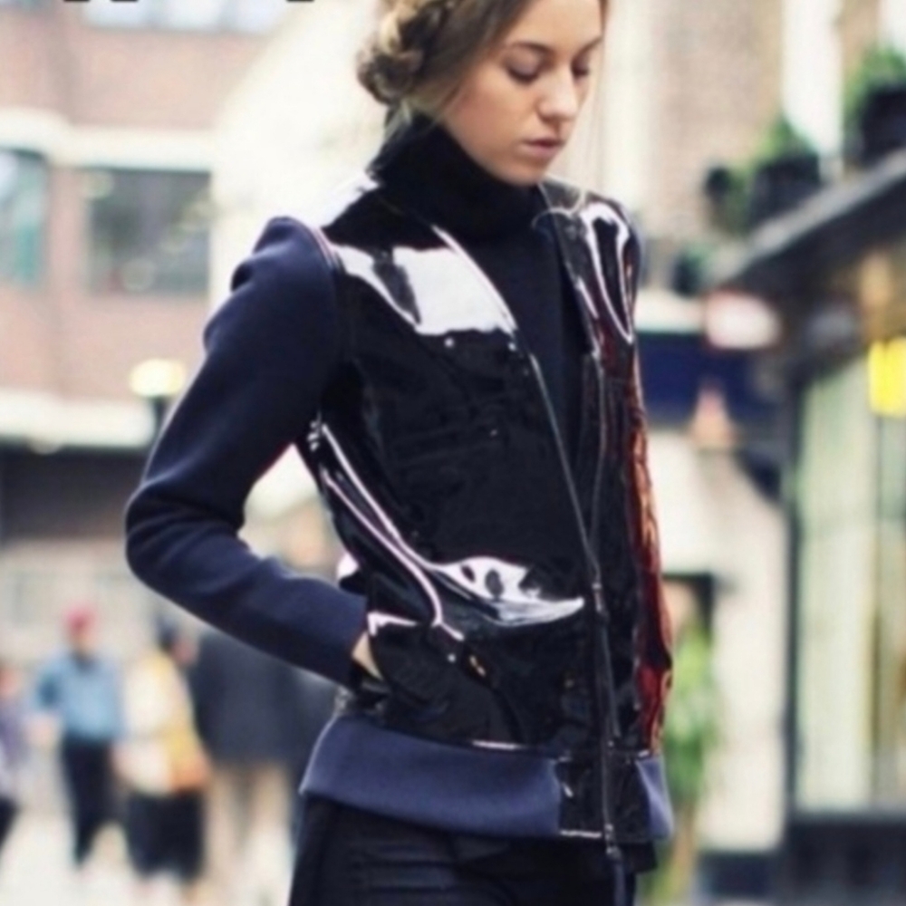Marni x H&M Patent Leather Bomber Jacket Size 6